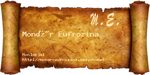 Monár Eufrozina névjegykártya